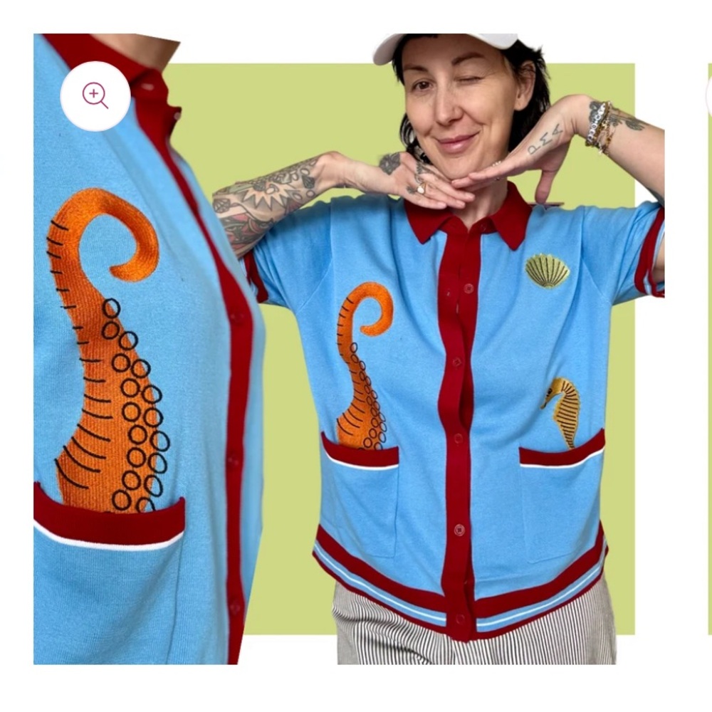 BNWOT Shop Red Sky Sea Creature Shirt